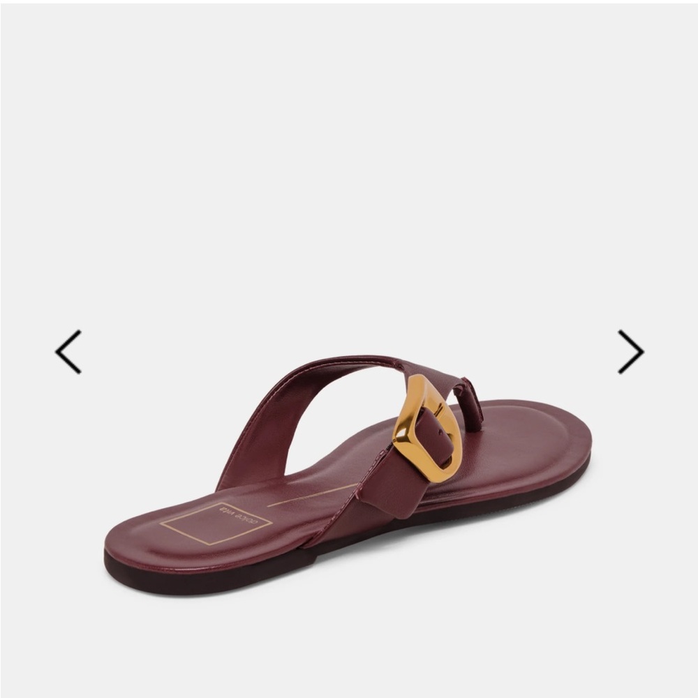 Dolce Vita Rossa Sandals Burgundy Leather - Picture 3 of 9